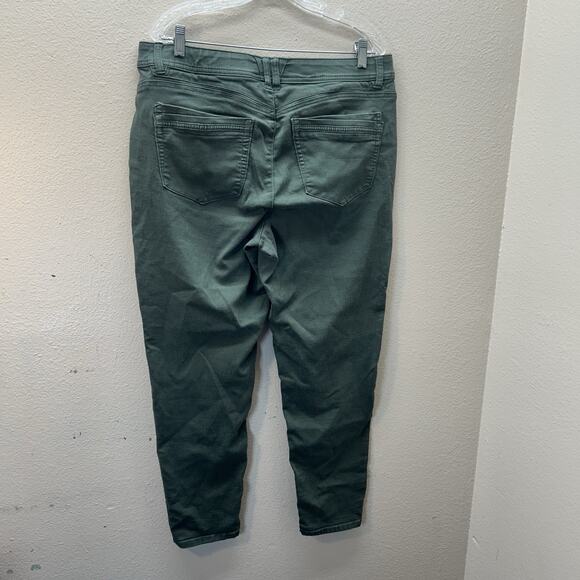 Democracy Pants Womens 16 Green Ab Technology Skinny Stretch Jeggings Jeans - Picture 5 of 6